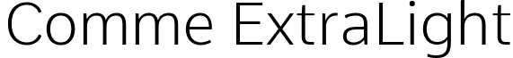 Comme ExtraLight font - Comme-ExtraLight.ttf