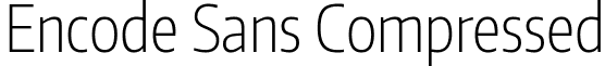 Encode Sans Compressed font - EncodeSansCompressed-ExtraLight.ttf