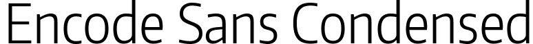 Encode Sans Condensed font - EncodeSansCondensed-Light.ttf