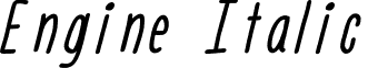 Engine Italic font - Engine-Italic.otf