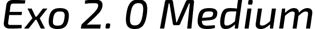 Exo 2. 0 Medium font - Exo2.0-MediumItalic.otf