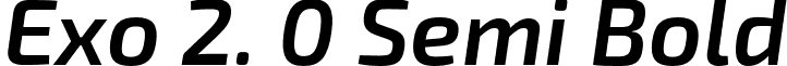 Exo 2. 0 Semi Bold font - Exo2.0-SemiBoldItalic.otf