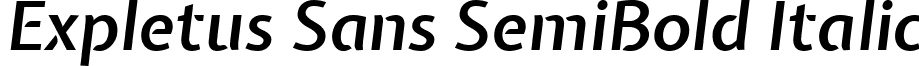 Expletus Sans SemiBold Italic font - ExpletusSans-SemiBoldItalic.ttf