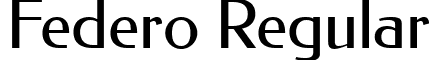 Federo Regular font - Federo-Regular.ttf