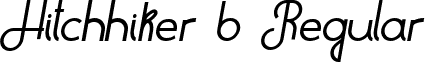 Hitchhiker b Regular font - Hitchhiker b.ttf