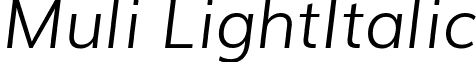 Muli LightItalic font - Muli-LightItalic.ttf