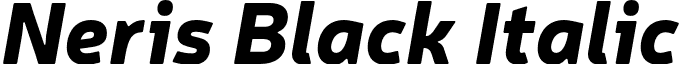 Neris Black Italic font - Neris-BlackItalic.otf