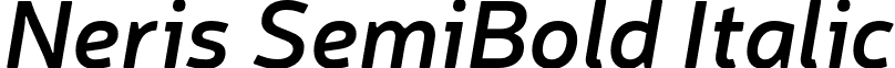 Neris SemiBold Italic font - Neris-SemiBoldItalic.otf