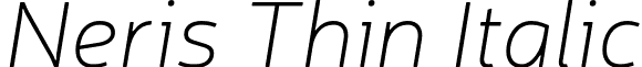 Neris Thin Italic font - Neris-ThinItalic.otf
