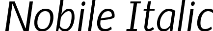 Nobile Italic font - nobile_italic.ttf