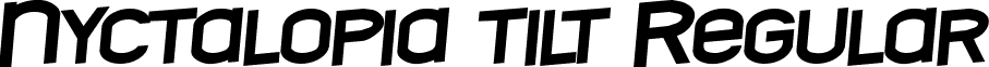 Nyctalopia tilt Regular font - Nyctalopia_tilt.ttf