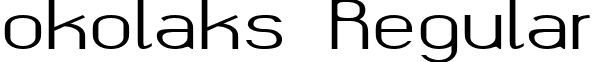 okolaks Regular font - okolaksRegular.ttf