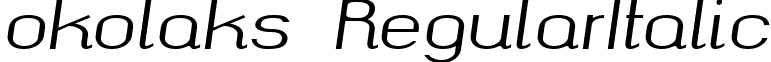 okolaks RegularItalic font - okolaksRegularItalic.ttf