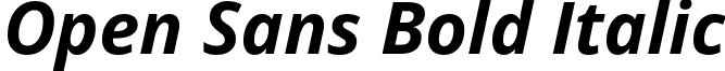 Open Sans Bold Italic font - OpenSans-BoldItalic.ttf