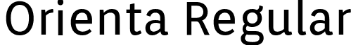 Orienta Regular font - Orienta-Regular.ttf