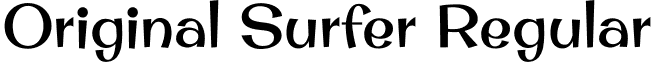 Original Surfer Regular font - OriginalSurfer-Regular.ttf