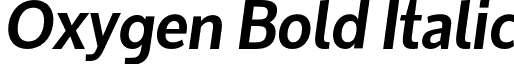 Oxygen Bold Italic font - Oxygen-BoldItalic.otf