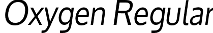 Oxygen Regular font - Oxygen-Italic.otf