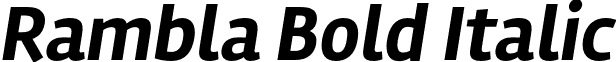Rambla Bold Italic font - Rambla-BoldItalic.otf