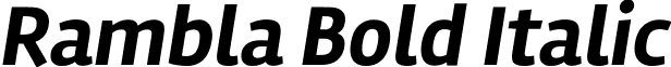 Rambla Bold Italic font - Rambla-BoldItalic.ttf