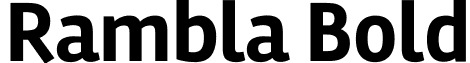 Rambla Bold font - Rambla-Bold.ttf