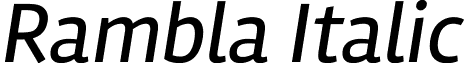 Rambla Italic font - Rambla-Italic.ttf