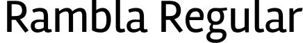Rambla Regular font - Rambla-Regular.ttf
