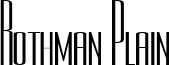 Rothman Plain font - RothmanPlain.ttf