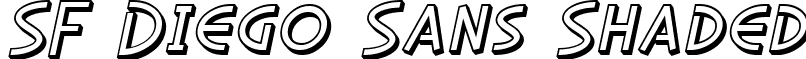 SF Diego Sans Shaded font - SFDiegoSansShaded-Oblique.ttf