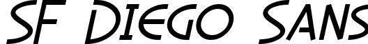 SF Diego Sans font - SFDiegoSans-Oblique.ttf