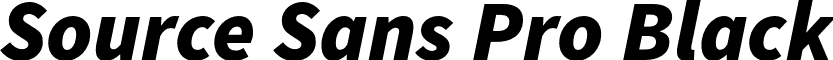 Source Sans Pro Black font - SourceSansPro-BlackIt.otf