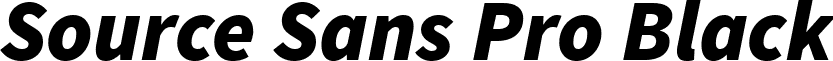 Source Sans Pro Black font - SourceSansPro-BlackItalic.ttf