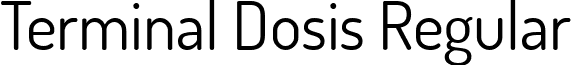 Terminal Dosis Regular font - TerminalDosis-Regular.ttf