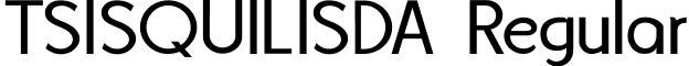 TSISQUILISDA Regular font - TSISQUILISDA.ttf