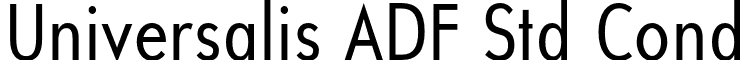 Universalis ADF Std Cond font - UniversalisADFStd-Cond.otf