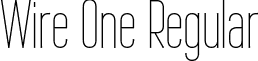 Wire One Regular font - WireOne.ttf
