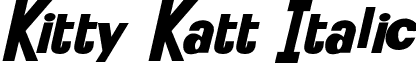 Kitty Katt Italic font - KittyKatt.ttf