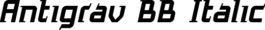 Antigrav BB Italic font - antigravbb_ital.ttf