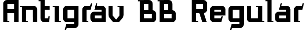 Antigrav BB Regular font - antigravbb_reg.ttf