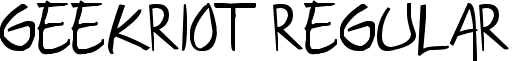 geekriot Regular font - geekriotTBS.ttf