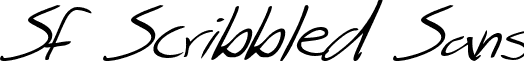 SF Scribbled Sans font - SFScribbledSans-Italic.ttf