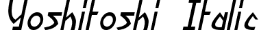 Yoshitoshi Italic font - yoshi italic.ttf