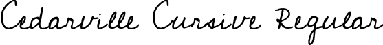 Cedarville Cursive Regular font - Cedarville-Cursive.ttf