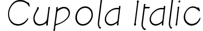 Cupola Italic font - CupolaItalic.ttf