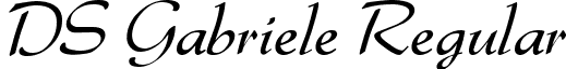 DS Gabriele Regular font - DSGabriele.ttf