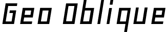 Geo Oblique font - Geo_Oblique.otf