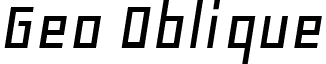 Geo Oblique font - Geo-Oblique.ttf