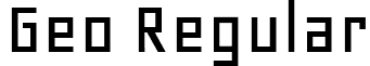 Geo Regular font - Geo-Regular.ttf