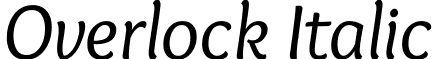 Overlock Italic font - Overlock-Italic.ttf