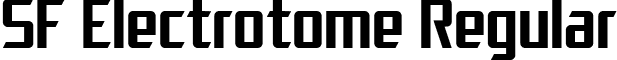 SF Electrotome Regular font - SFElectrotome.ttf